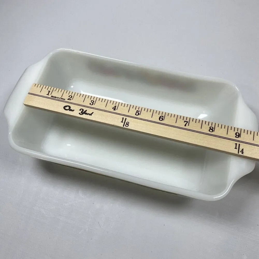 VTG Anchor Hocking Fire King Vegetable Fruit Pattern 1‎ qt. Loaf/Casserole Dish - Picture 5 of 9